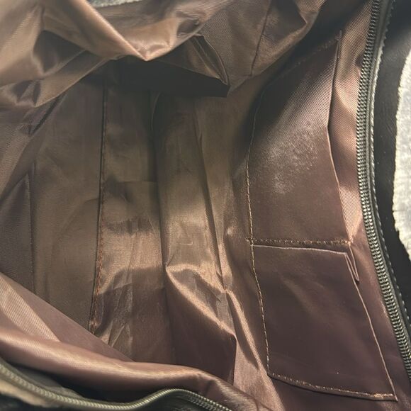 NWOT Chic Faux Rabbit Fur Large Shoulder Bag Purse Color Gray - Picture 6 of 6